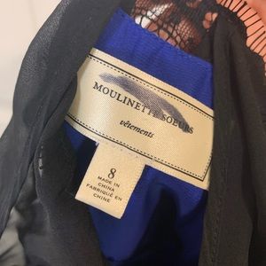 Lace dress with blue underlay